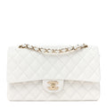 PRE-LOVED CHANEL Classic Caviar Medium Double Flap with Gold Hardware