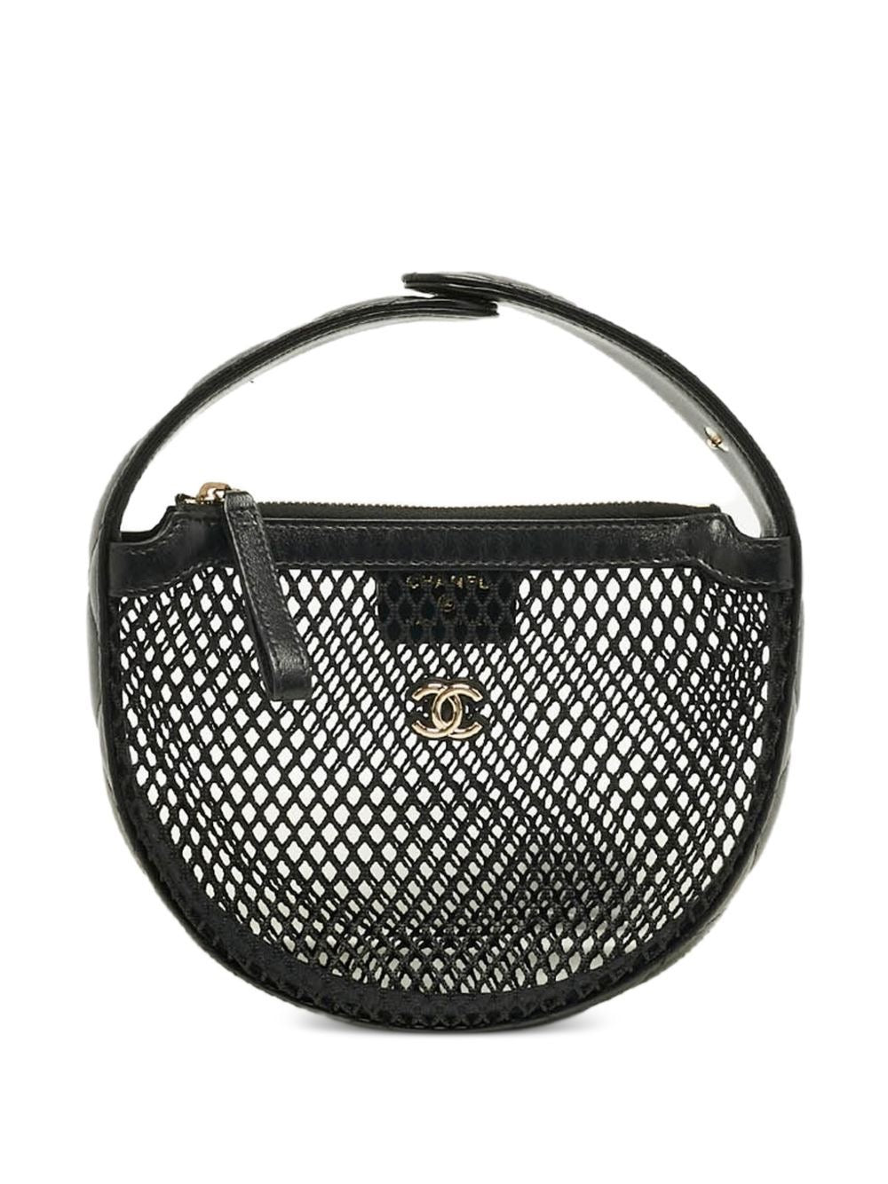 PRE-LOVED CHANEL Mesh Hobo Pouch with Gold and Silver Hardware