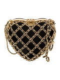 PRE-OWNED CHANEL Caged Heart Minaudiere