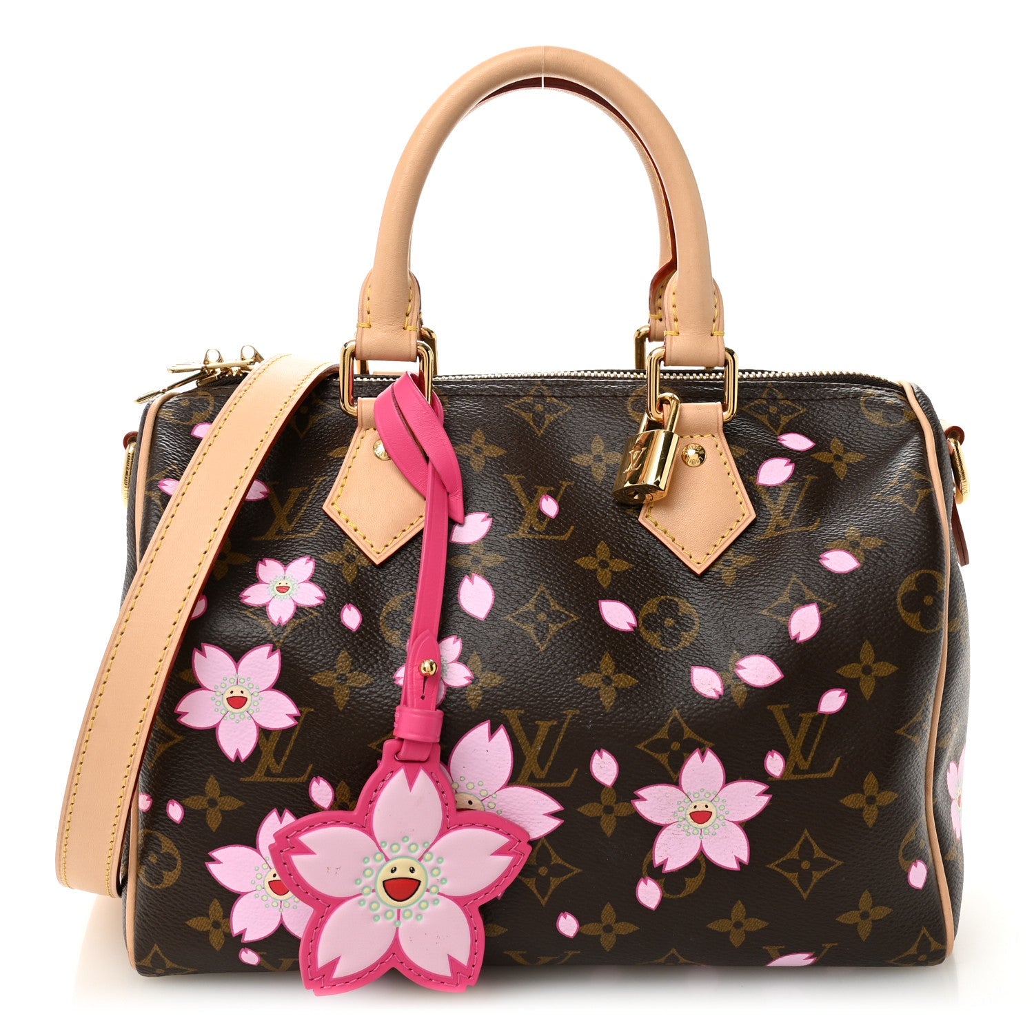 PRE-LOVED Louis Vuitton Cherry Blossom Speedy Bandouliere 25