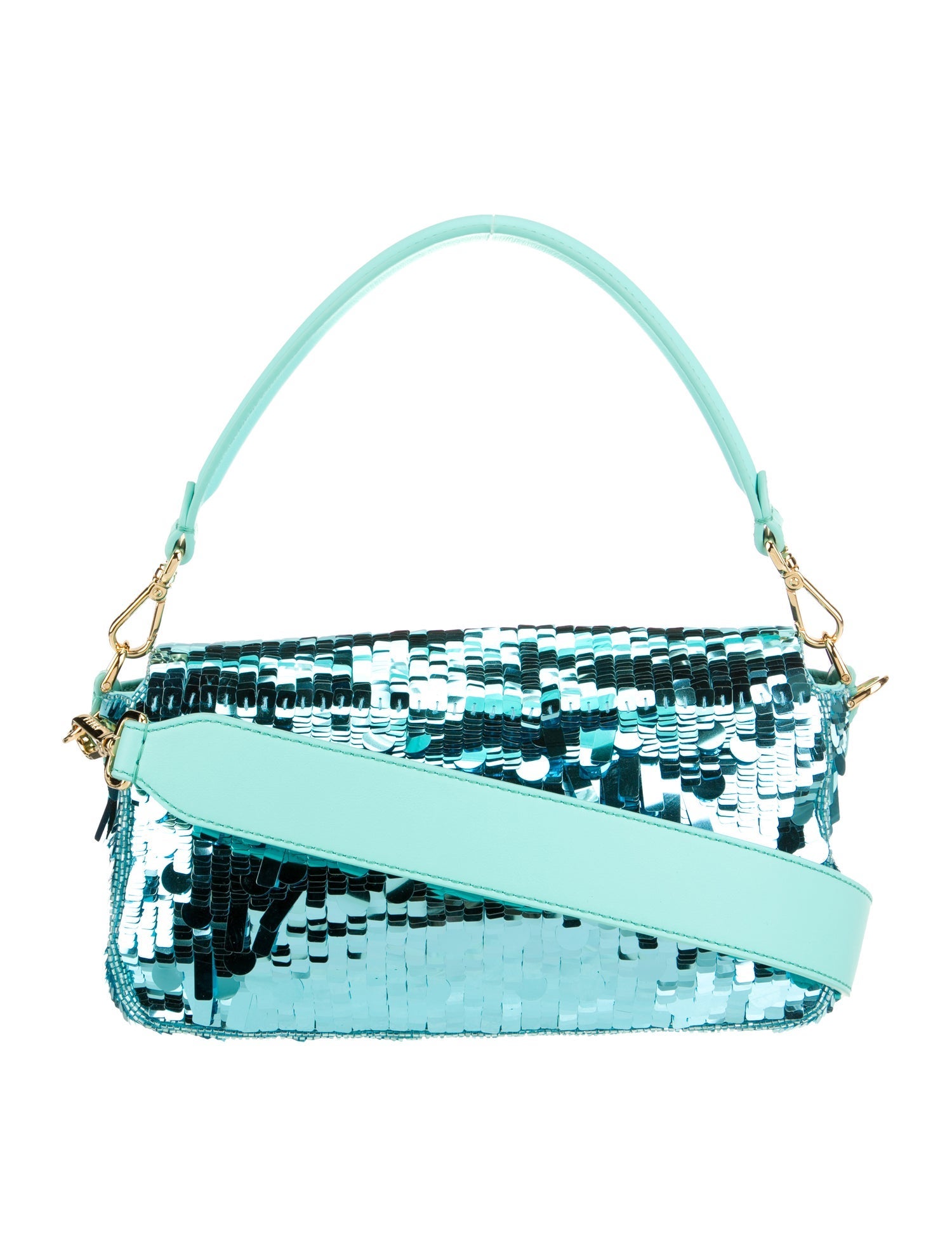 PRE-LOVED FENDI Baguette Sequin Leather Bag