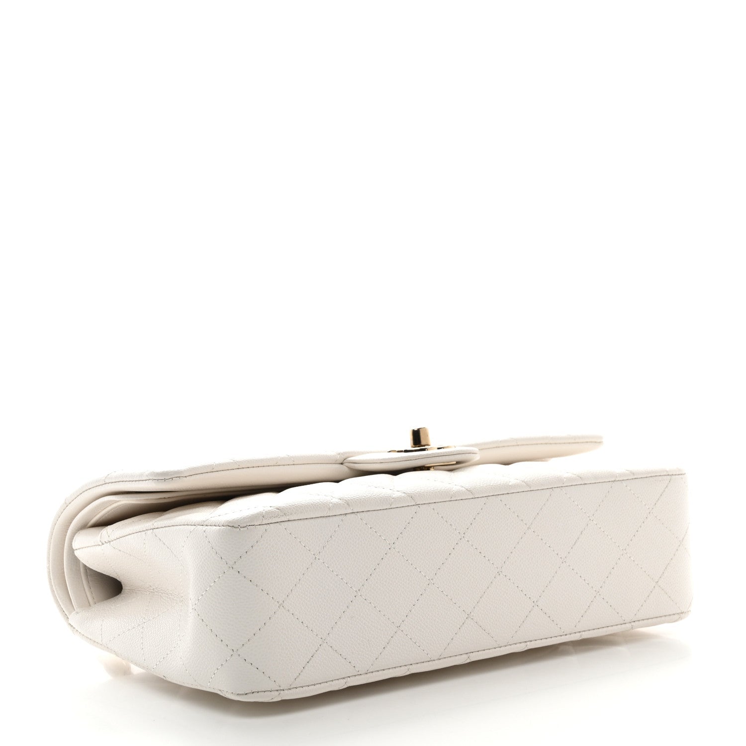 PRE-LOVED CHANEL Classic Caviar Medium Double Flap with Gold Hardware