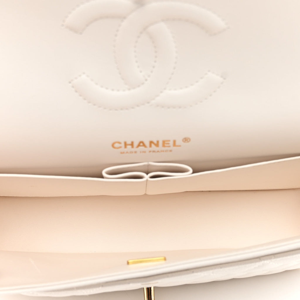 PRE-LOVED CHANEL Classic Caviar Medium Double Flap with Gold Hardware