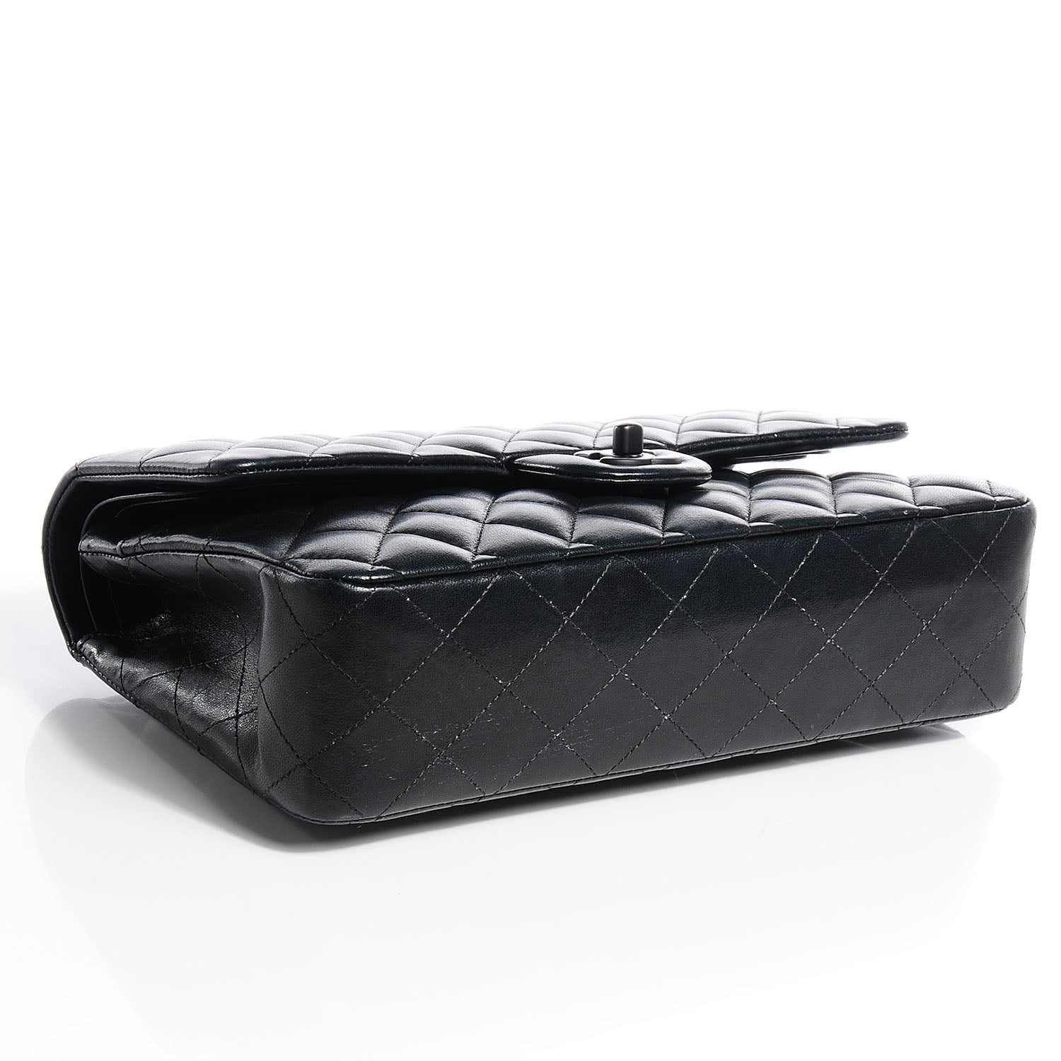 PRE-LOVED CHANEL Classic Lamb Skin Medium Double Flap with Black Hardware