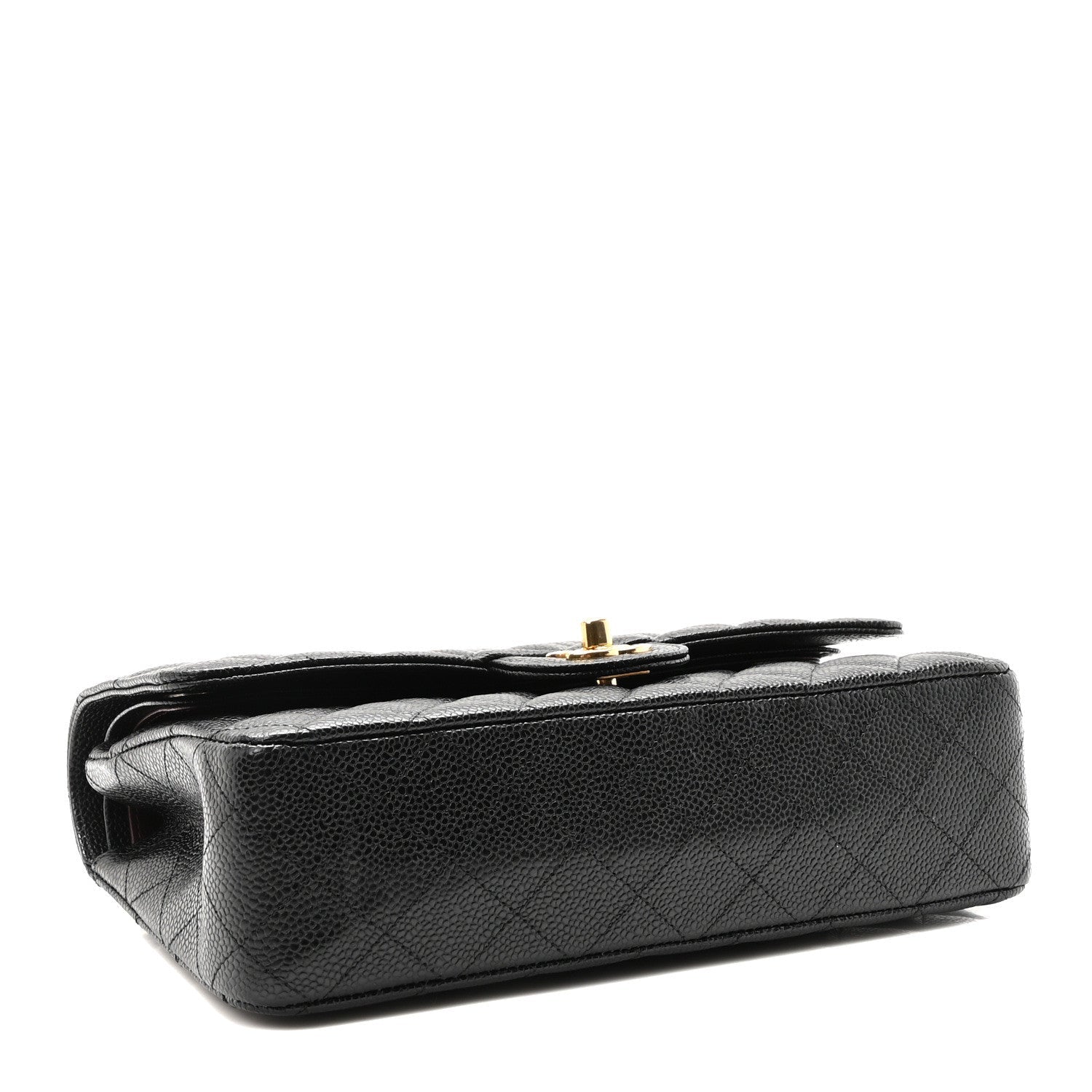 PRE-LOVED CHANEL Classic Caviar Medium Double Flap with Gold Hardware