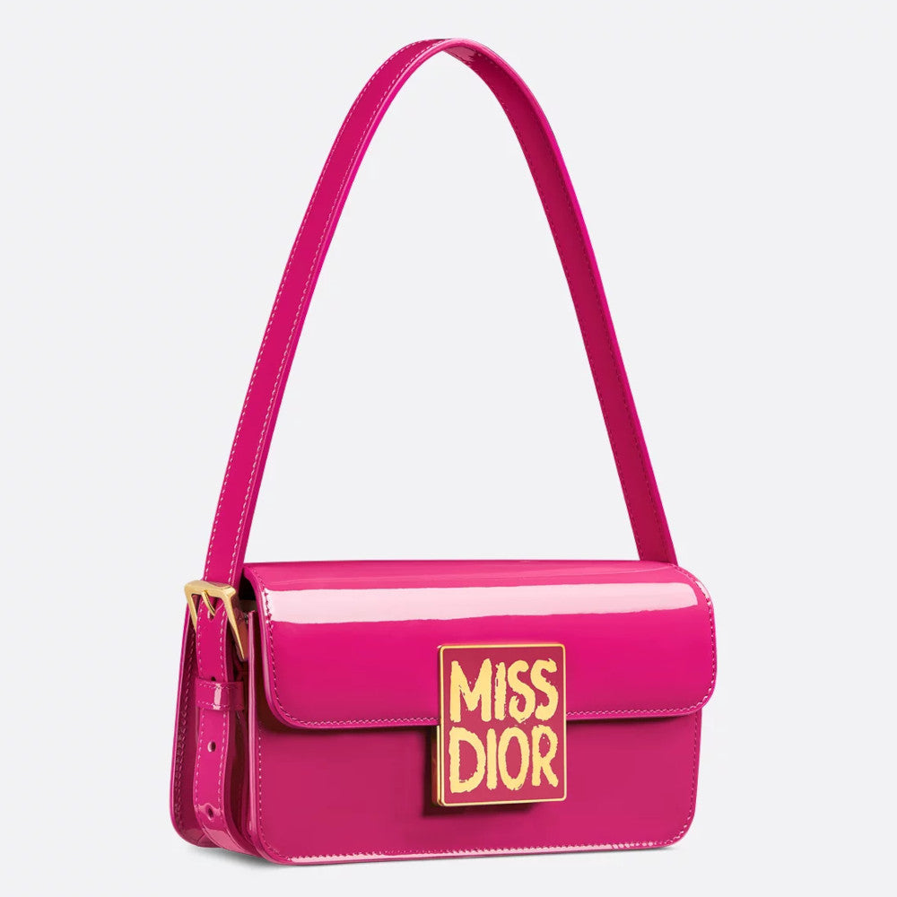 PRE-LOVED Christian Dior Fuchsia Flap Shoulder Bag