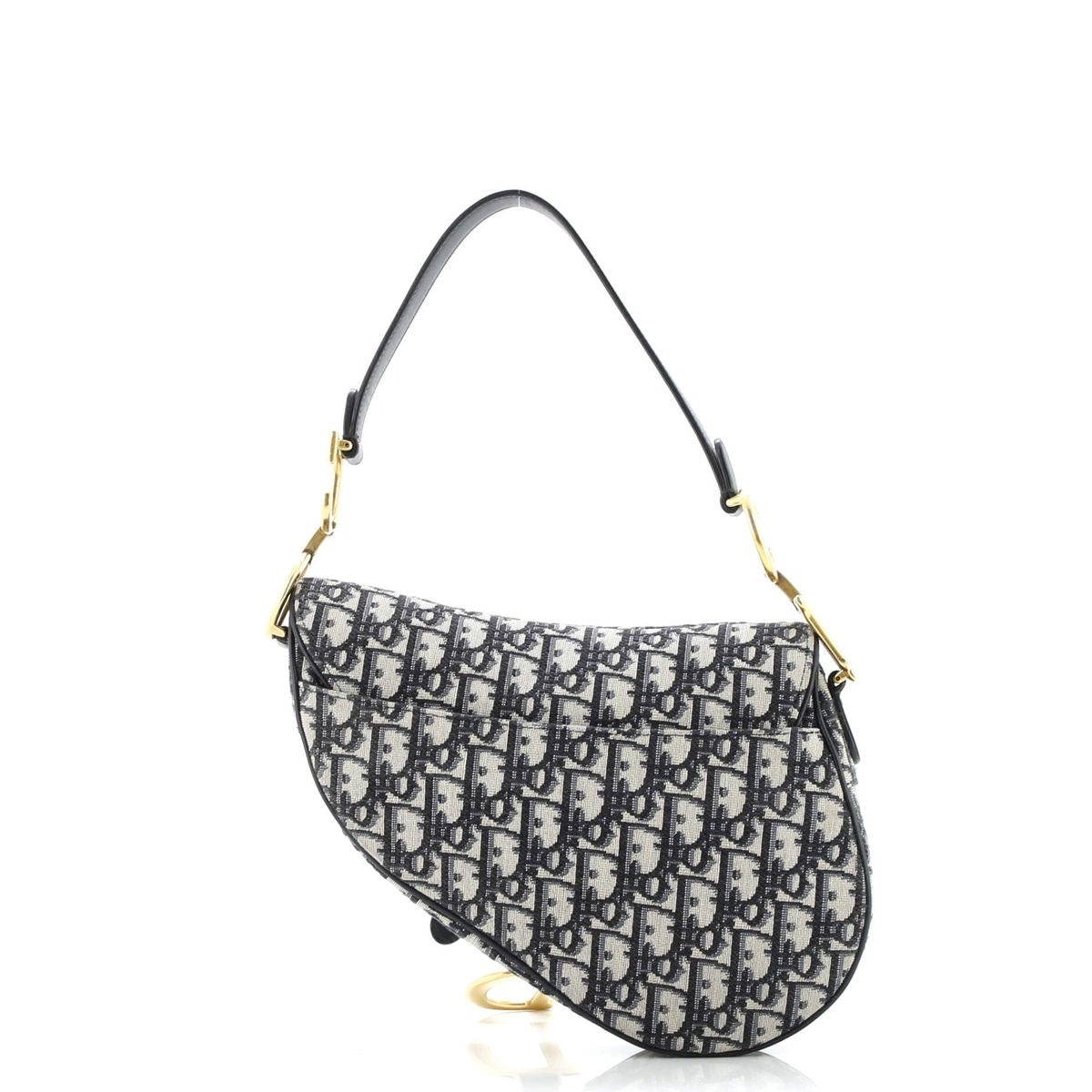 PRE-LOVED Christian Dior Blue Oblique Saddle Bag