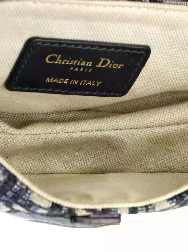 PRE-LOVED Christian Dior Blue Oblique Saddle Bag