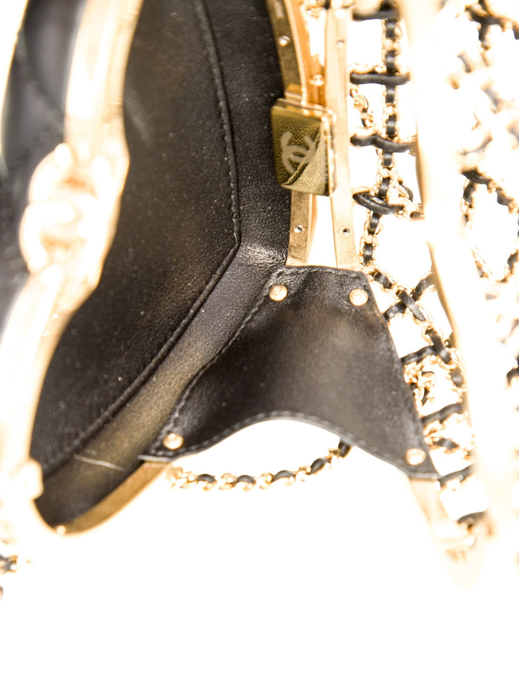 PRE-OWNED CHANEL Caged Heart Minaudiere