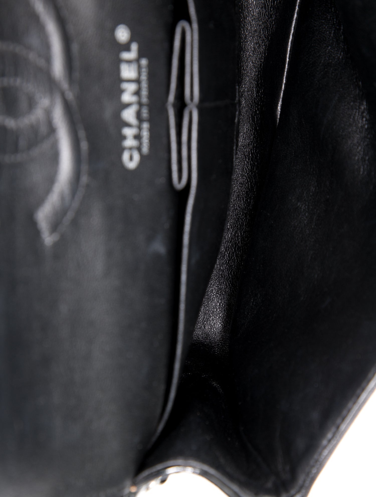 PRE-OWNED CHANEL Classic Patent Leather Medium Double Flap