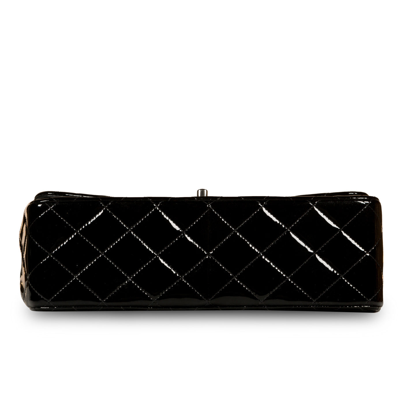 PRE-OWNED CHANEL Classic Patent Leather Medium Double Flap