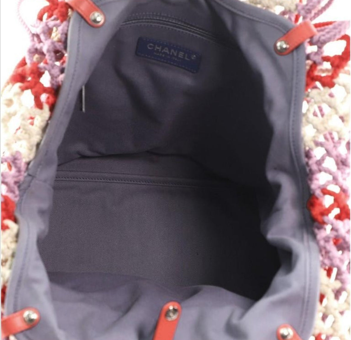 PRE-LOVED CHANEL Shopping Tote Crochet Bag